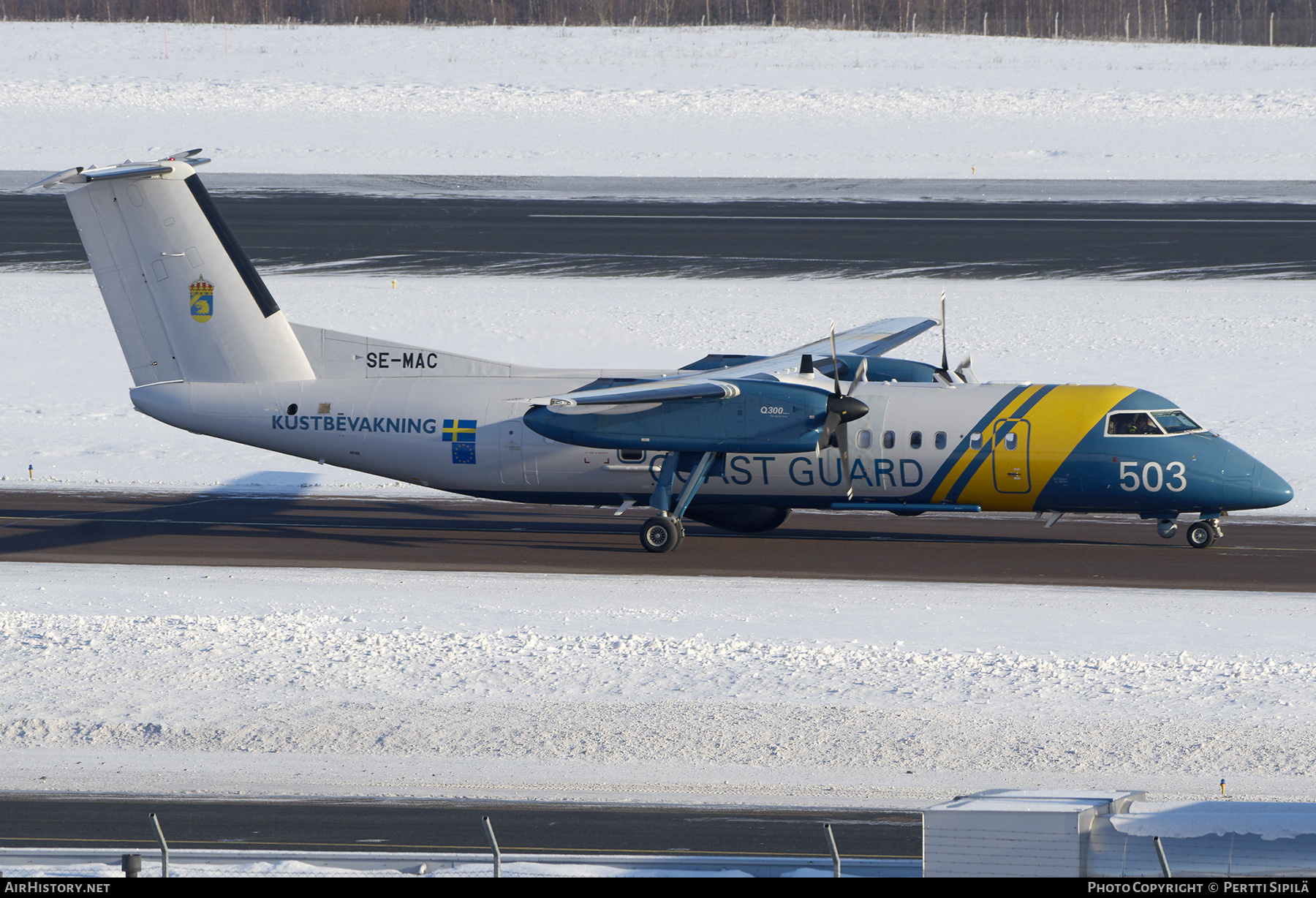 Aircraft Photo of SE-MAC | Bombardier DHC-8-311Q Dash 8 MSA | Kustbevakning - Swedish Coastguard | AirHistory.net #652494