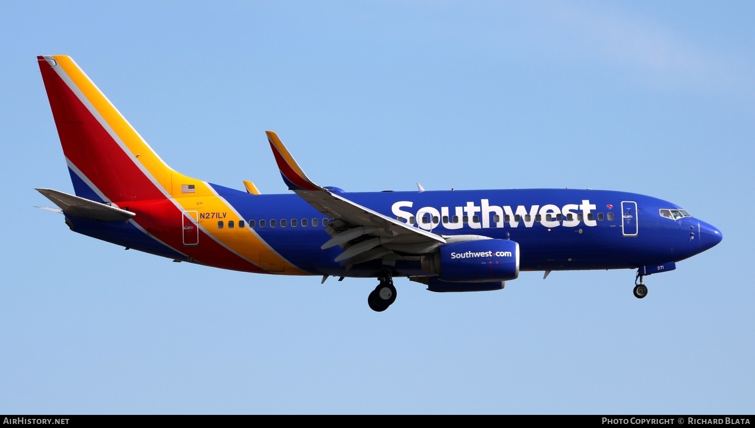 Aircraft Photo of N271LV | Boeing 737-705 | Southwest Airlines | AirHistory.net #652523