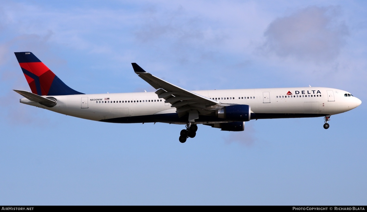 Aircraft Photo of N830NW | Airbus A330-302 | Delta Air Lines | AirHistory.net #652527