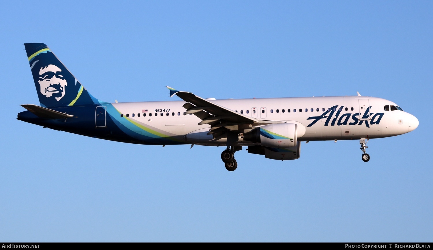 Aircraft Photo of N634VA | Airbus A320-214 | Alaska Airlines | AirHistory.net #652543