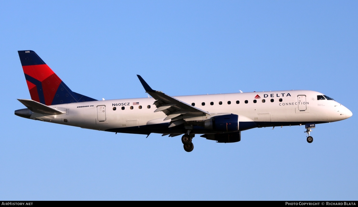 Aircraft Photo of N605CZ | Embraer 175LR (ERJ-170-200LR) | Delta Connection | AirHistory.net #652602