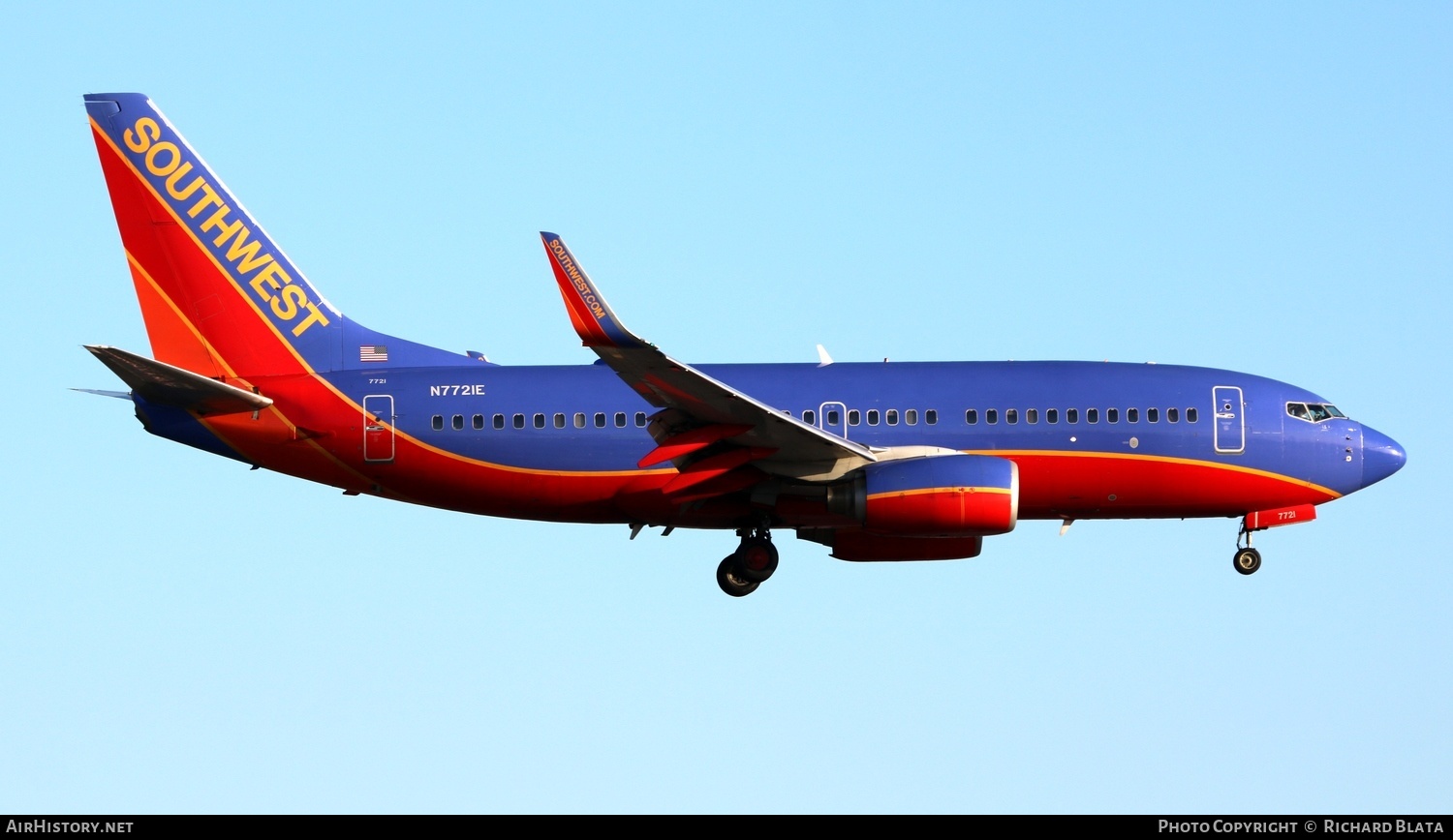 Aircraft Photo of N7721E | Boeing 737-7BD | Southwest Airlines | AirHistory.net #652612