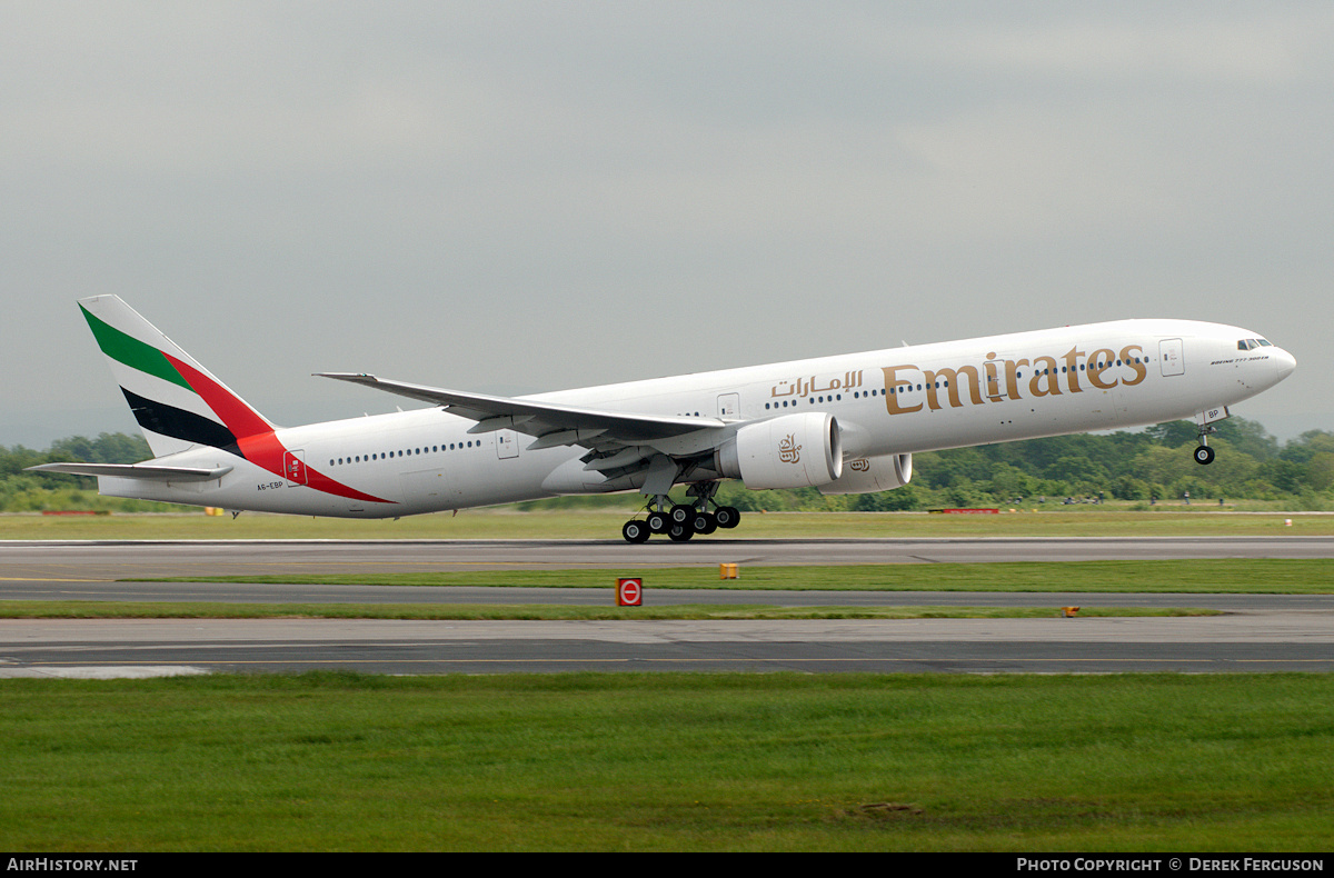 Aircraft Photo of A6-EBP | Boeing 777-31H/ER | Emirates | AirHistory.net #652646