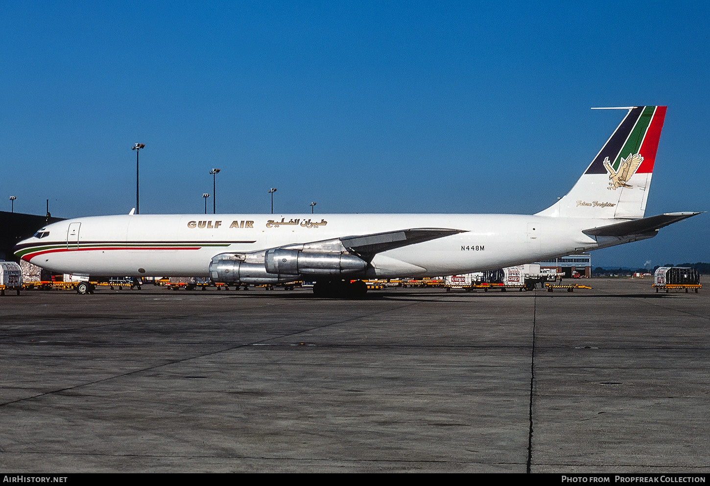 Aircraft Photo of N448M | Boeing 707-321C | Gulf Air | AirHistory.net #652718