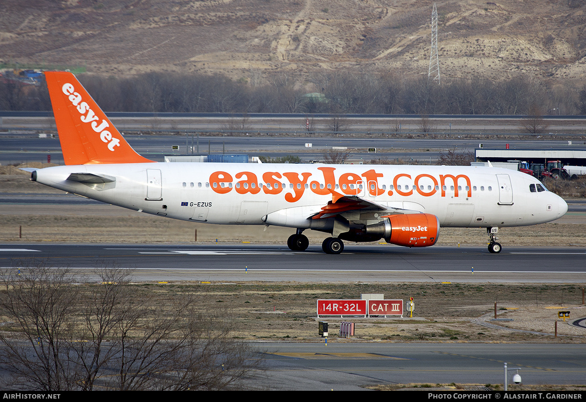 Aircraft Photo of G-EZUS | Airbus A320-214 | EasyJet | AirHistory.net #652761