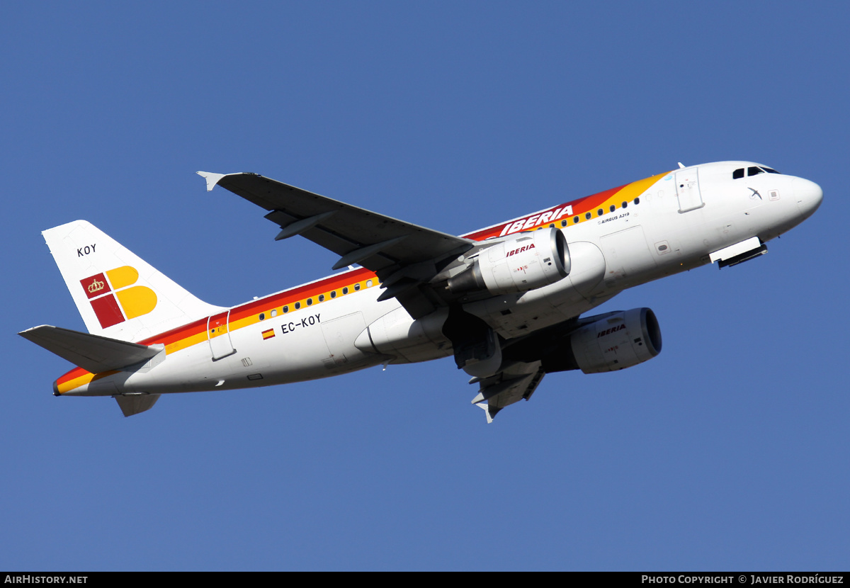 Aircraft Photo of EC-KOY | Airbus A319-111 | Iberia | AirHistory.net #652780