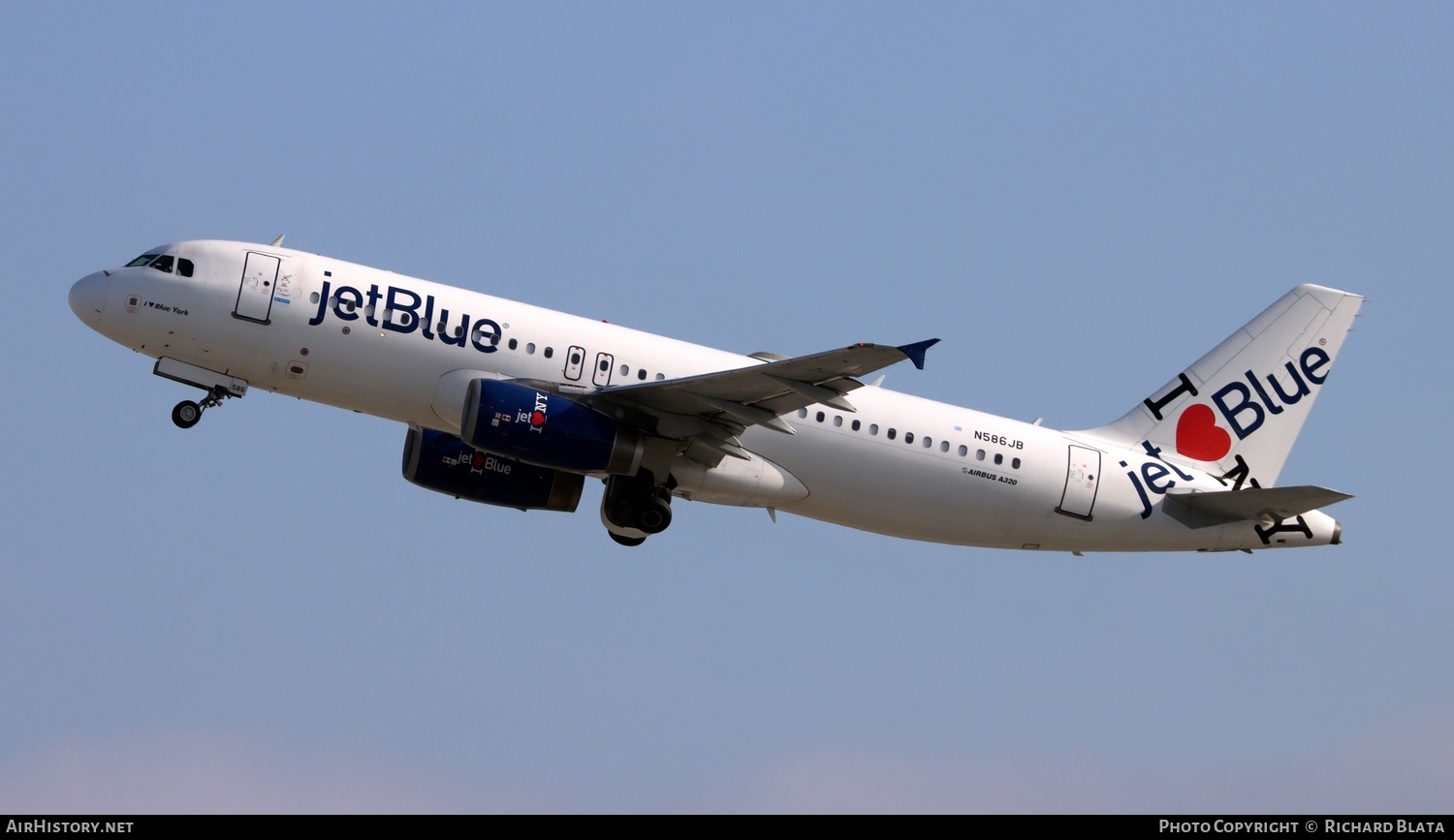 Aircraft Photo of N586JB | Airbus A320-232 | JetBlue Airways | AirHistory.net #652812