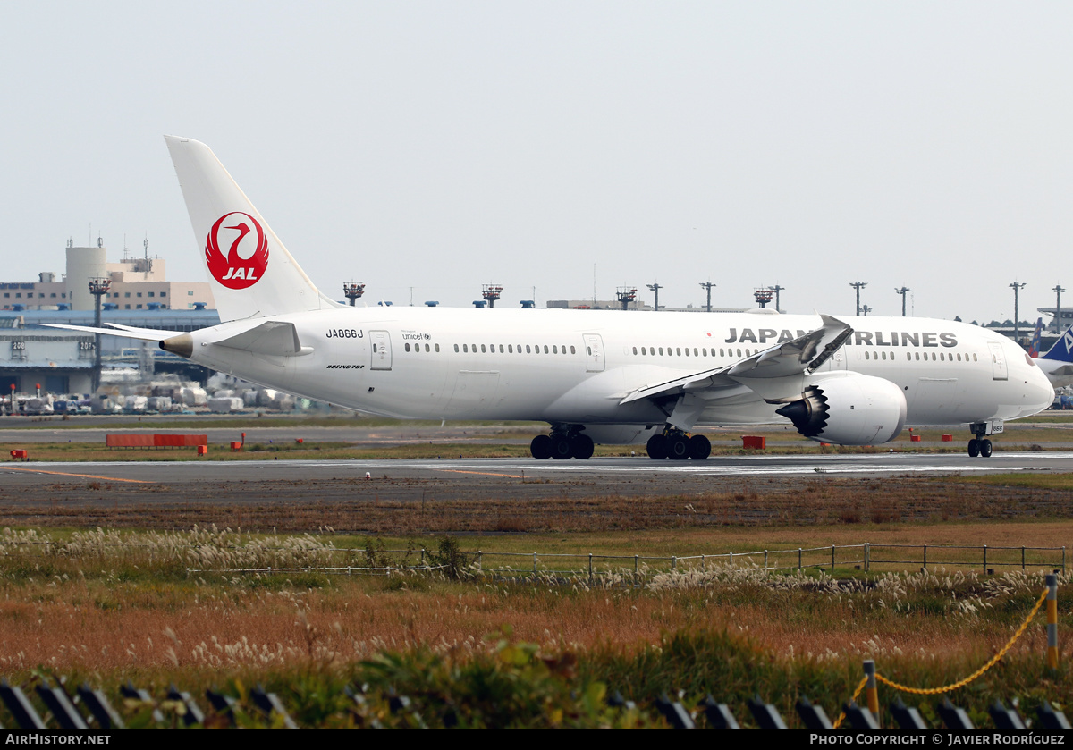 Aircraft Photo of JA866J | Boeing 787-9 Dreamliner | Japan Airlines - JAL | AirHistory.net #652818
