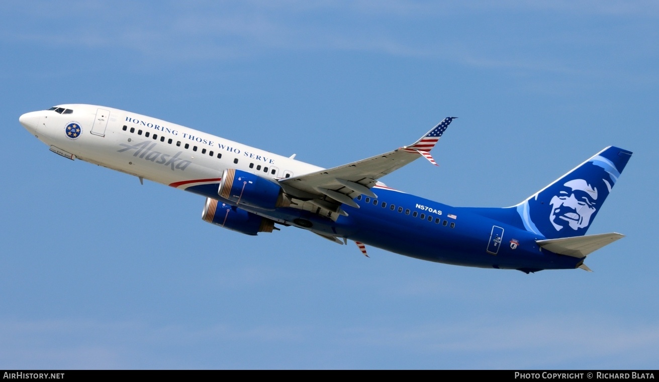 Aircraft Photo of N570AS | Boeing 737-890 | Alaska Airlines | AirHistory.net #652935