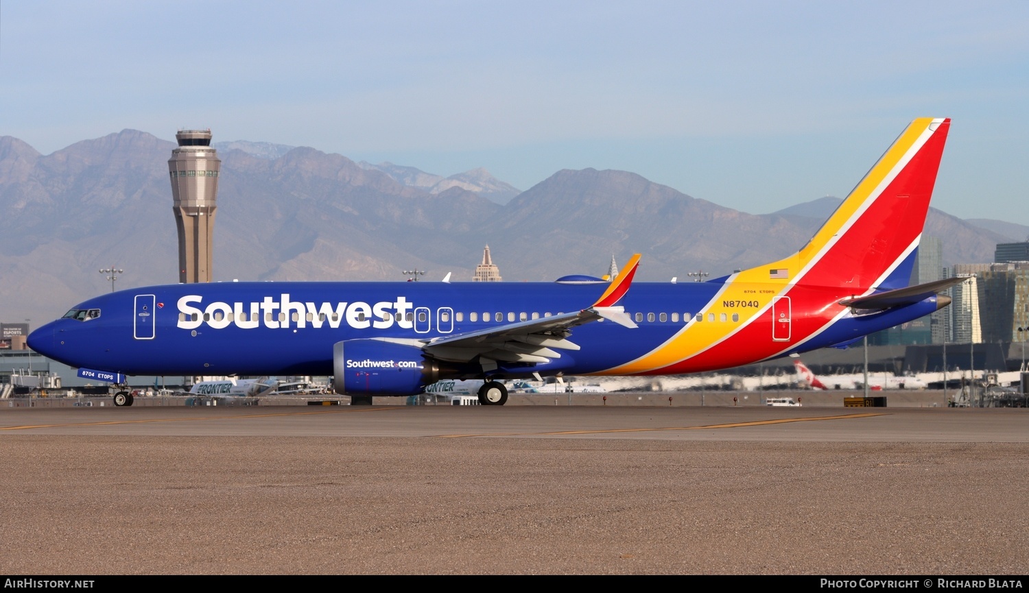 Aircraft Photo of N8704Q | Boeing 737-8 Max 8 | Southwest Airlines | AirHistory.net #652981