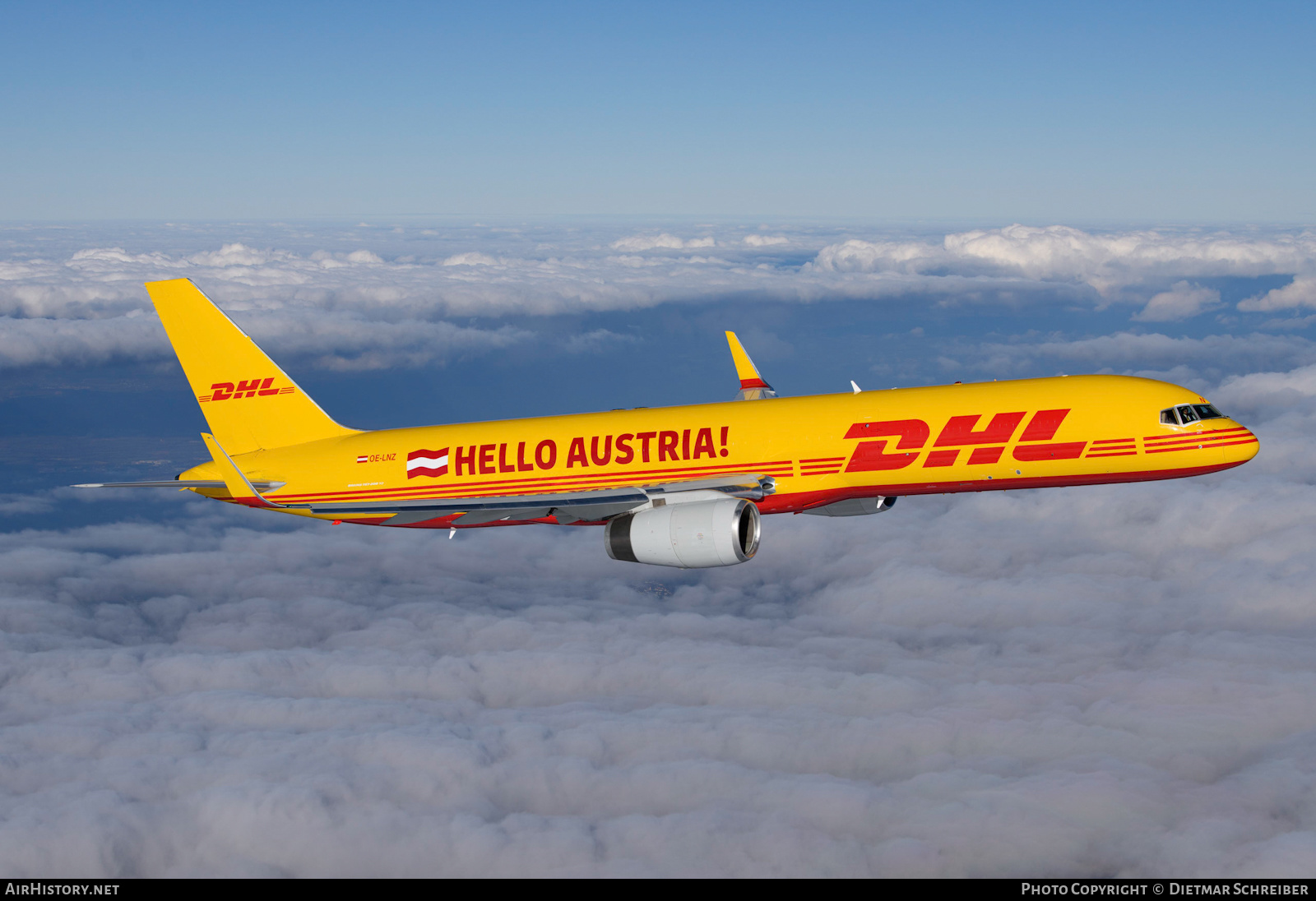 Aircraft Photo of OE-LNZ | Boeing 757-223(PCF) | DHL International | AirHistory.net #652985