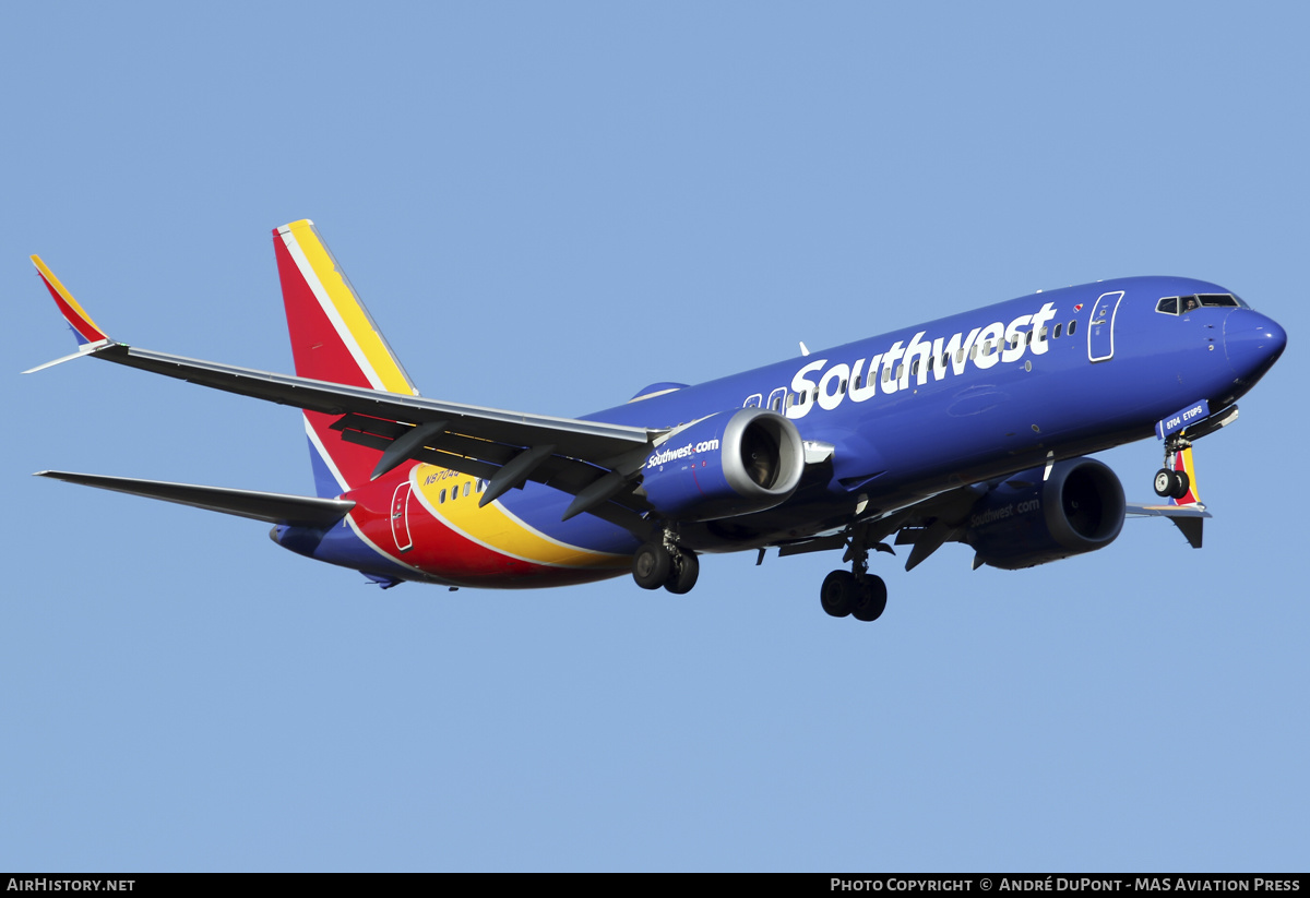 Aircraft Photo of N8704Q | Boeing 737-8 Max 8 | Southwest Airlines | AirHistory.net #653032
