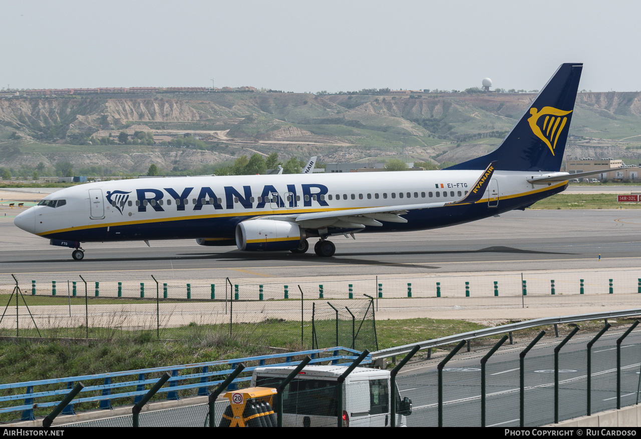 Aircraft Photo of EI-FTG | Boeing 737-800 | Ryanair | AirHistory.net #653078