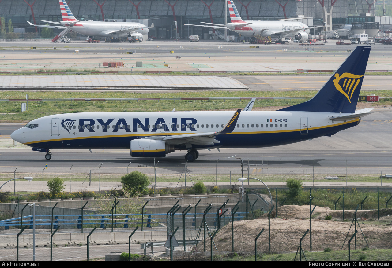 Aircraft Photo of EI-DPD | Boeing 737-8AS | Ryanair | AirHistory.net #653082