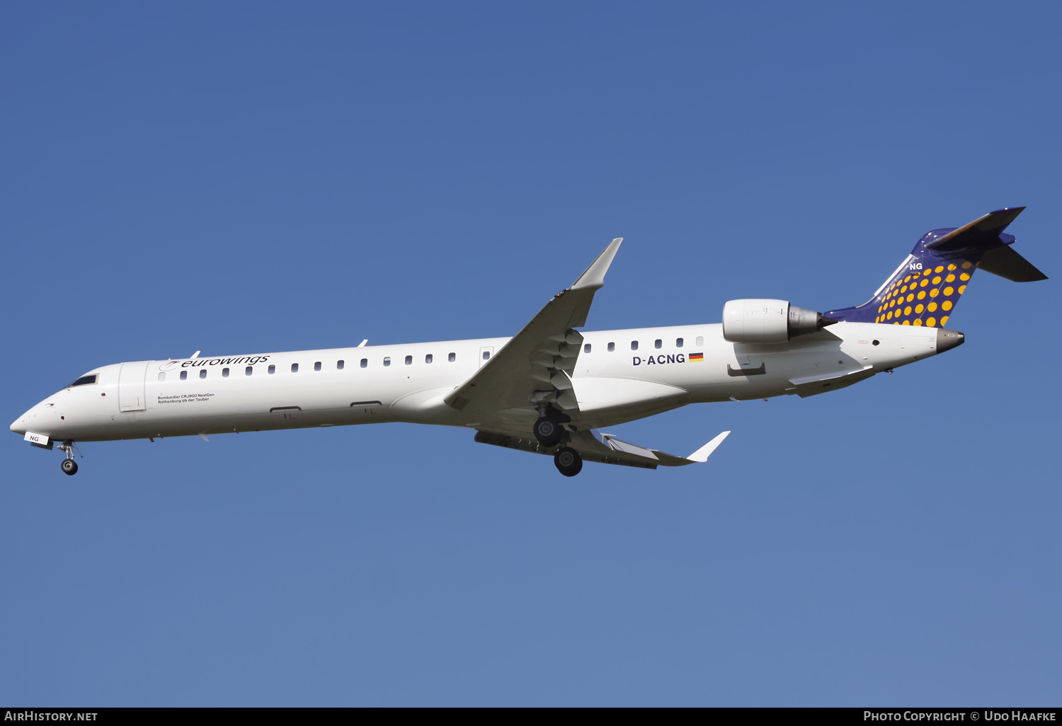 Aircraft Photo of D-ACNG | Bombardier CRJ-900LR NG (CL-600-2D24) | Eurowings | AirHistory.net #653154