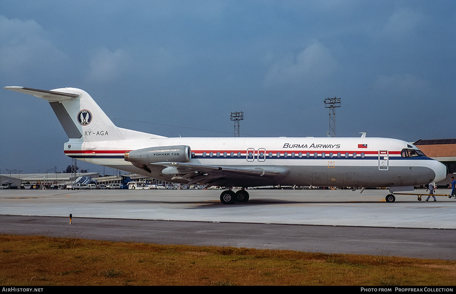 Aircraft Photo of XY-AGA | Fokker F28-4000 Fellowship | Burma Airways | AirHistory.net #653185