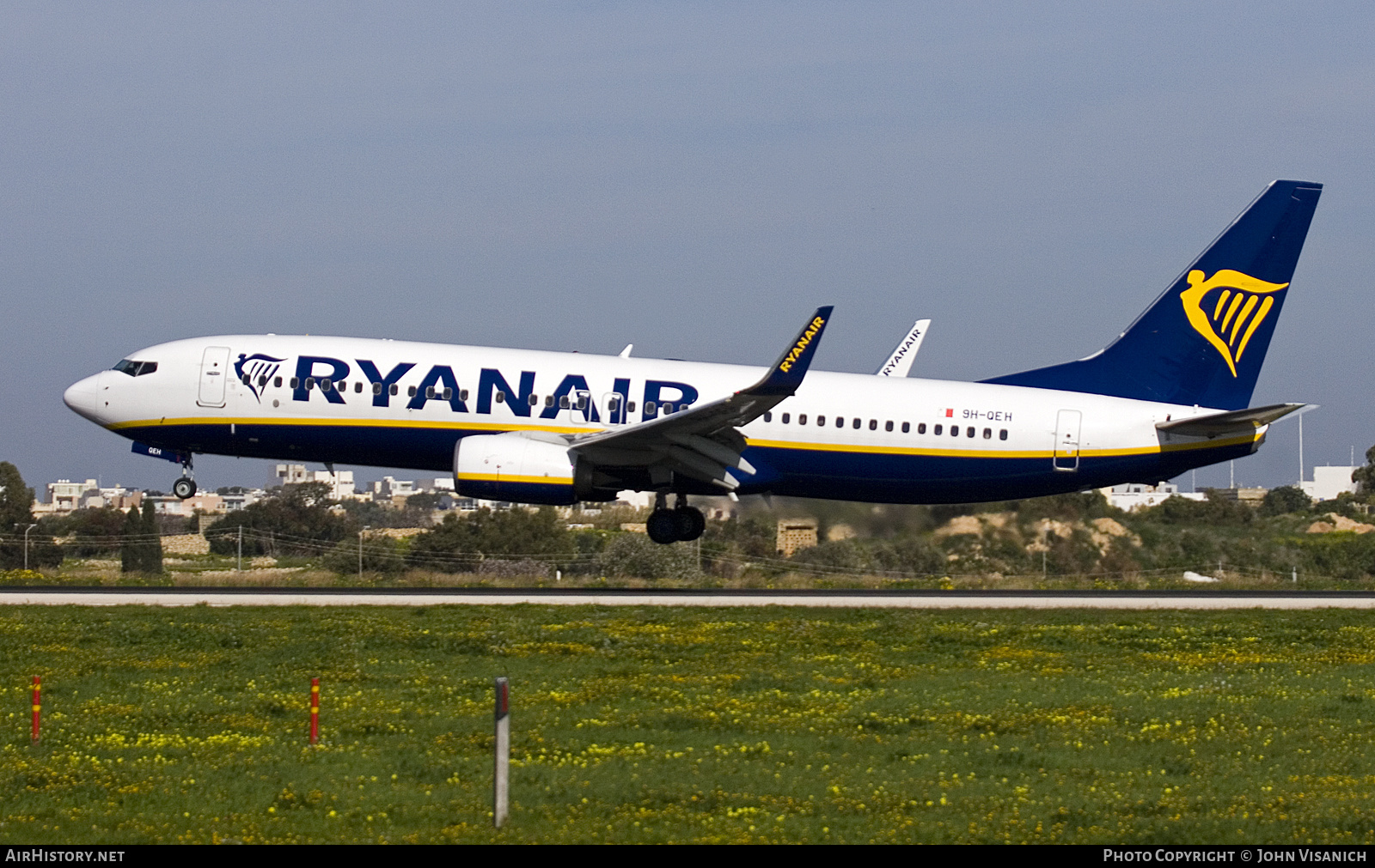 Aircraft Photo of 9H-QEH | Boeing 737-800 | Ryanair | AirHistory.net #653194