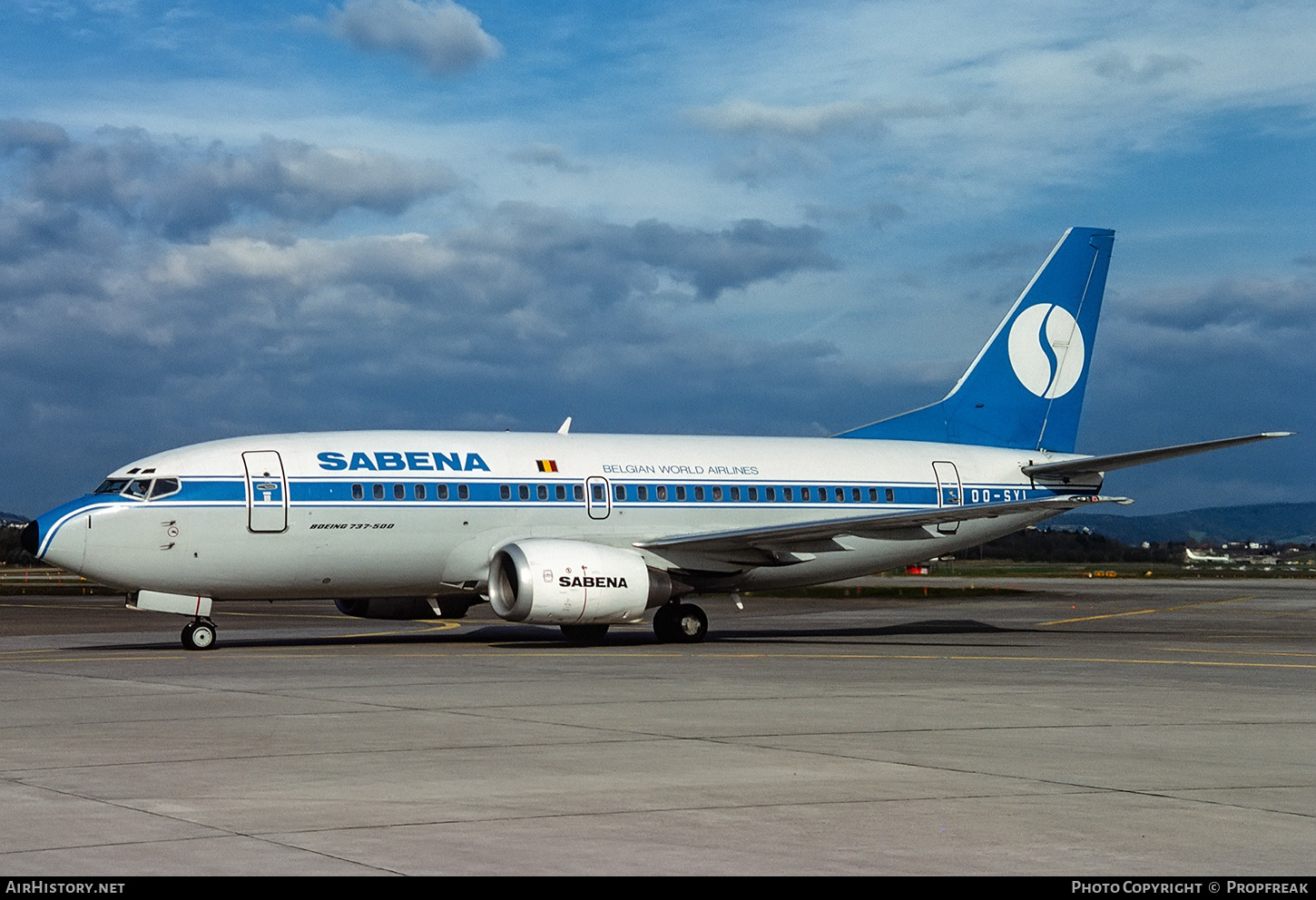 Aircraft Photo of OO-SYI | Boeing 737-529 | Sabena | AirHistory.net #653218