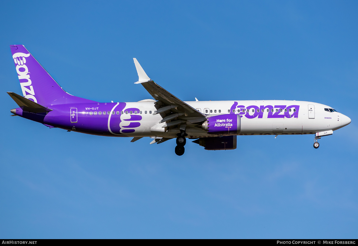 Aircraft Photo of VH-UJT | Boeing 737-8 Max 8 | Bonza Aviation | AirHistory.net #653227