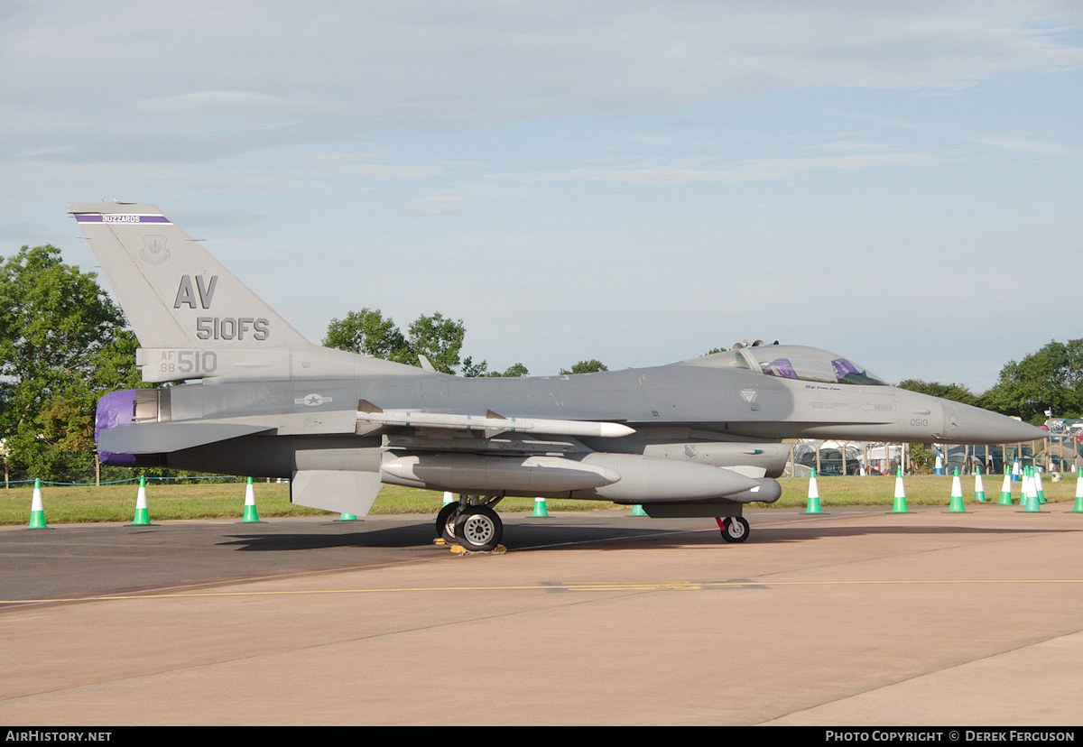 Aircraft Photo of 88-0510 / AF88-510 | General Dynamics F-16CG Night Falcon | USA - Air Force | AirHistory.net #653253