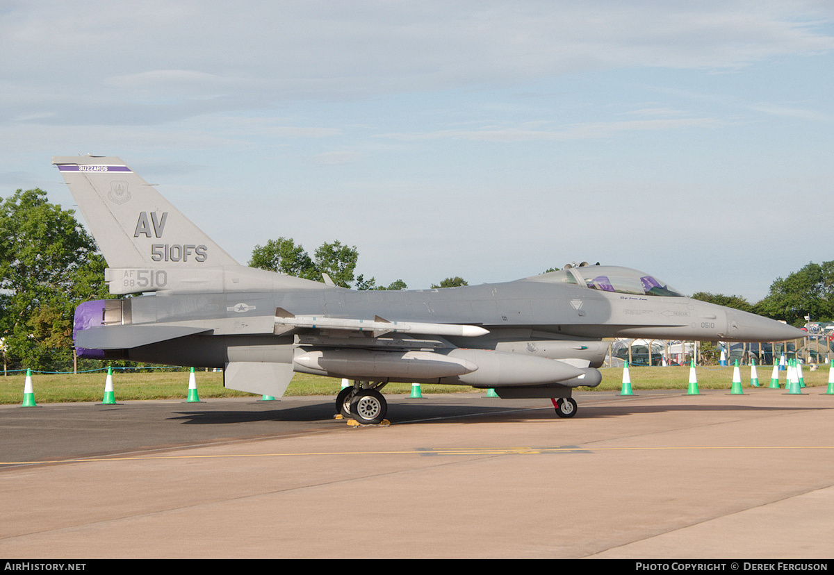 Aircraft Photo of 88-0510 / AF88-510 | General Dynamics F-16CG Fighting Falcon | USA - Air Force | AirHistory.net #653253
