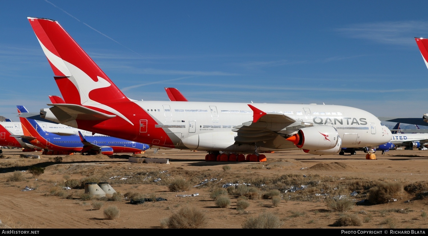 Aircraft Photo of VH-OQG | Airbus A380-842 | Qantas | AirHistory.net #653295