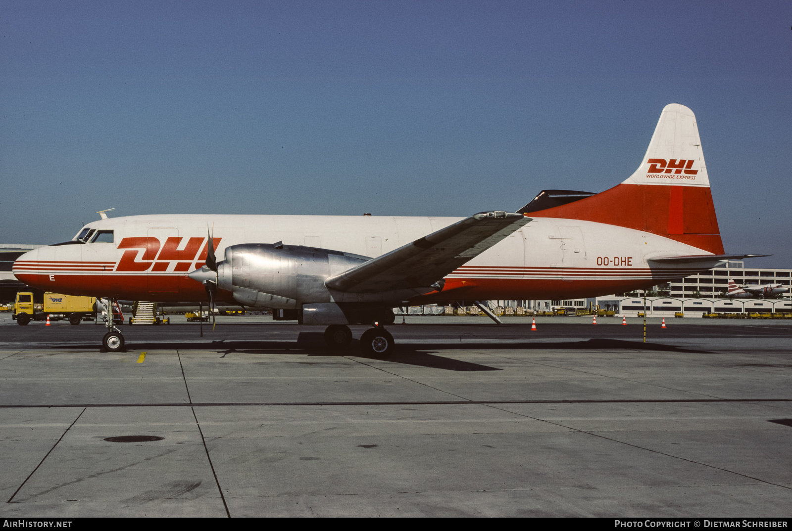 Aircraft Photo of OO-DHE | Convair 580 | DHL Worldwide Express | AirHistory.net #653338