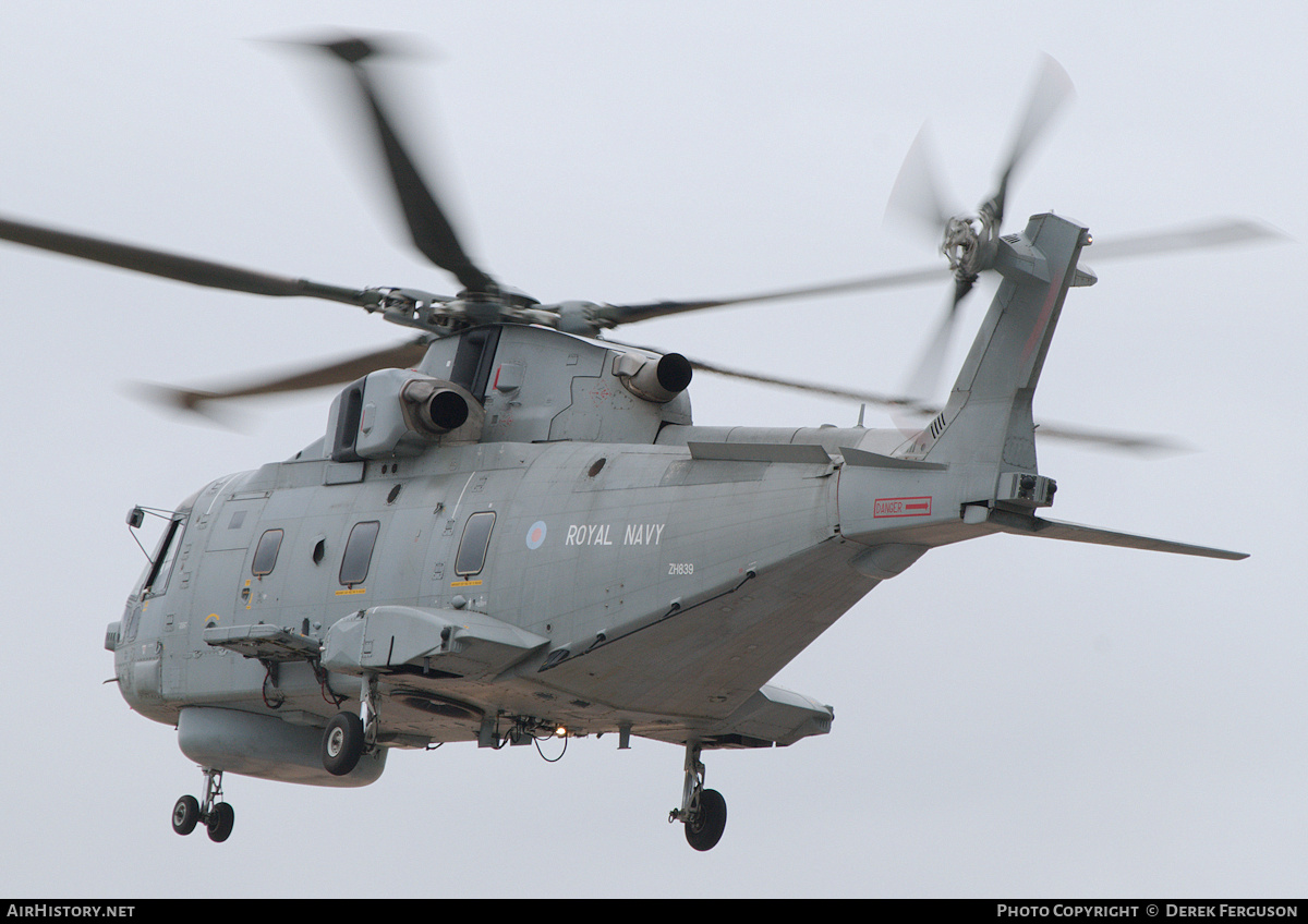 Aircraft Photo of ZH839 | EHI EH101-111 Merlin HM1 | UK - Navy | AirHistory.net #653342