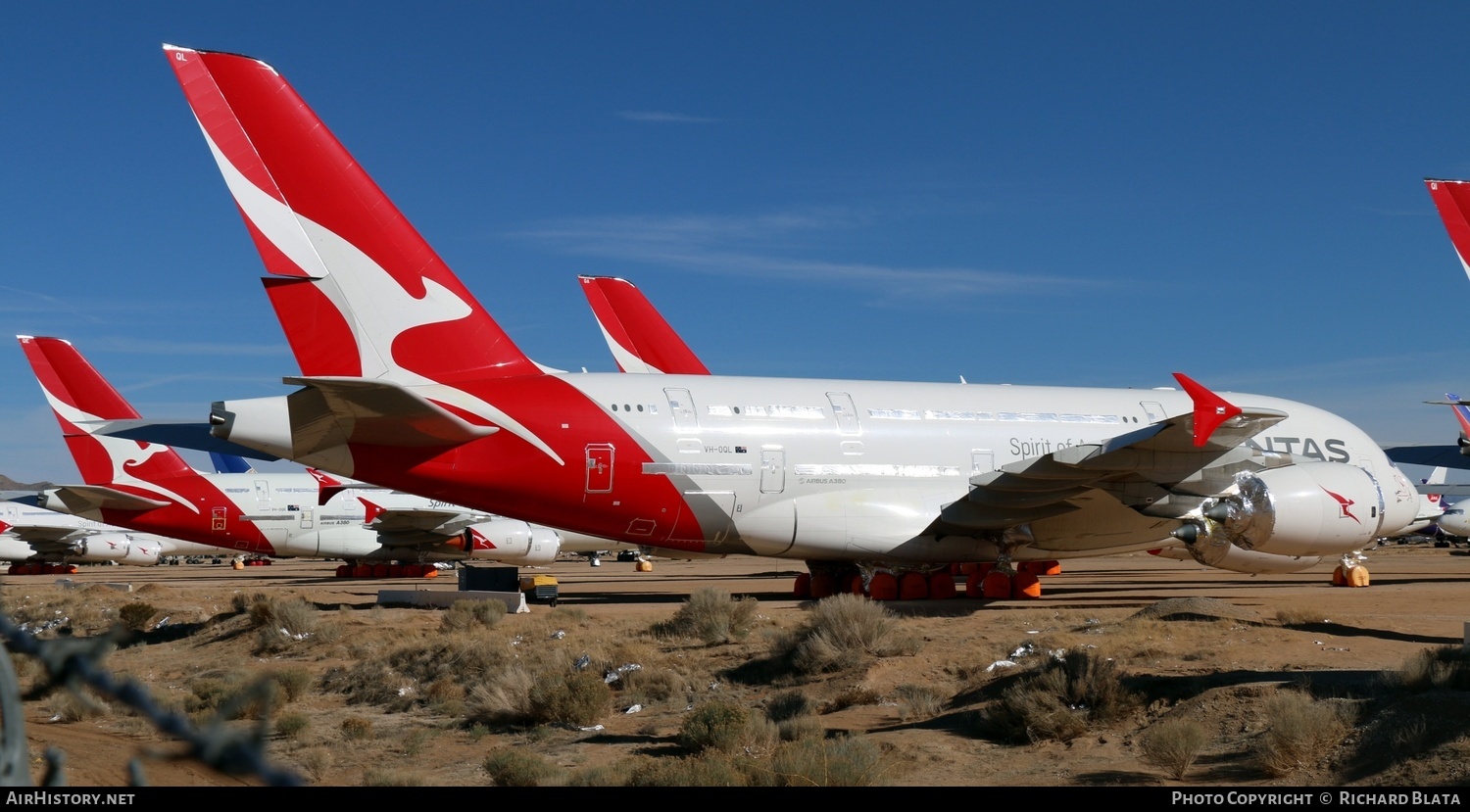 Aircraft Photo of VH-OQL | Airbus A380-842 | Qantas | AirHistory.net #653366