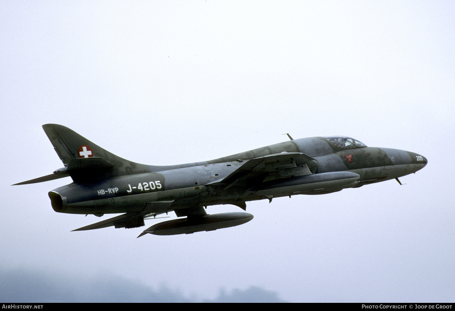 Aircraft Photo of HB-RVP / J-4205 | Hawker Hunter T68 | Switzerland - Air Force | AirHistory.net #653444