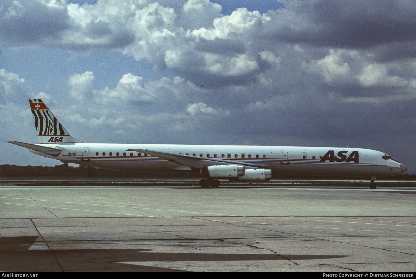 Aircraft Photo of HB-IBF | McDonnell Douglas DC-8-63 | African Safari Airways - ASA | AirHistory.net #653476