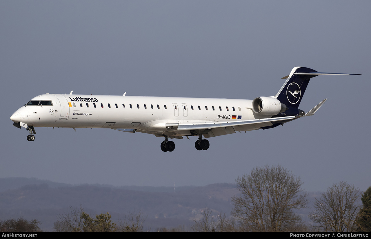 Aircraft Photo of D-ACND | Bombardier CRJ-900LR (CL-600-2D24) | Lufthansa | AirHistory.net #653754