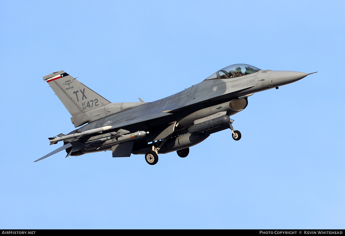 Aircraft Photo of 85-1472 / AF85-472 | General Dynamics F-16C Fighting Falcon | USA - Air Force | AirHistory.net #653781