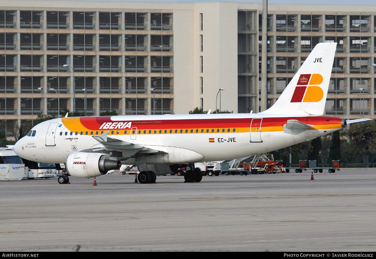 Aircraft Photo of EC-JVE | Airbus A319-111 | Iberia | AirHistory.net #653792