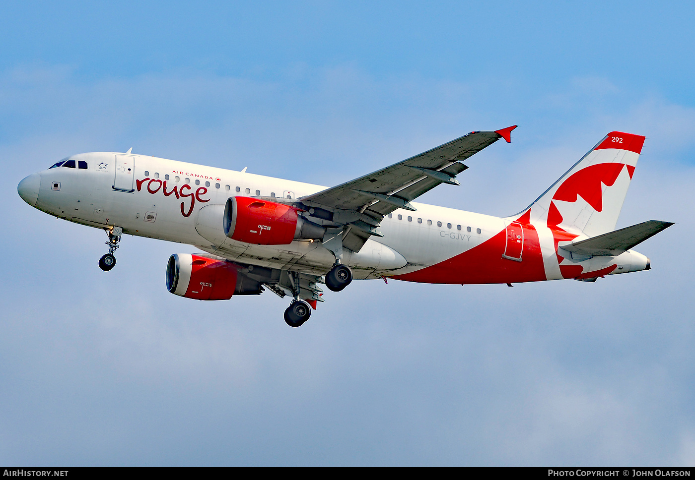 Aircraft Photo of C-GJVY | Airbus A319-112 | Air Canada Rouge | AirHistory.net #653825