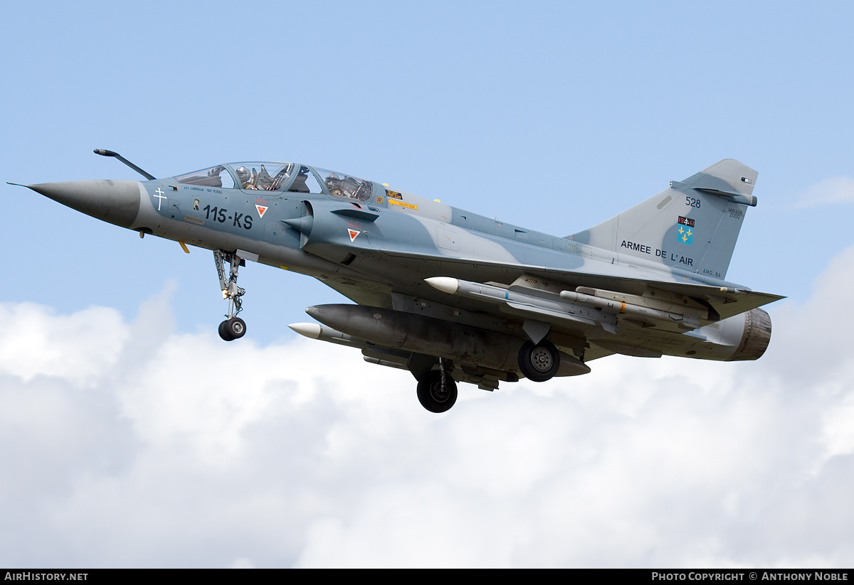 Aircraft Photo of 528 | Dassault Mirage 2000B | France - Air Force | AirHistory.net #653900