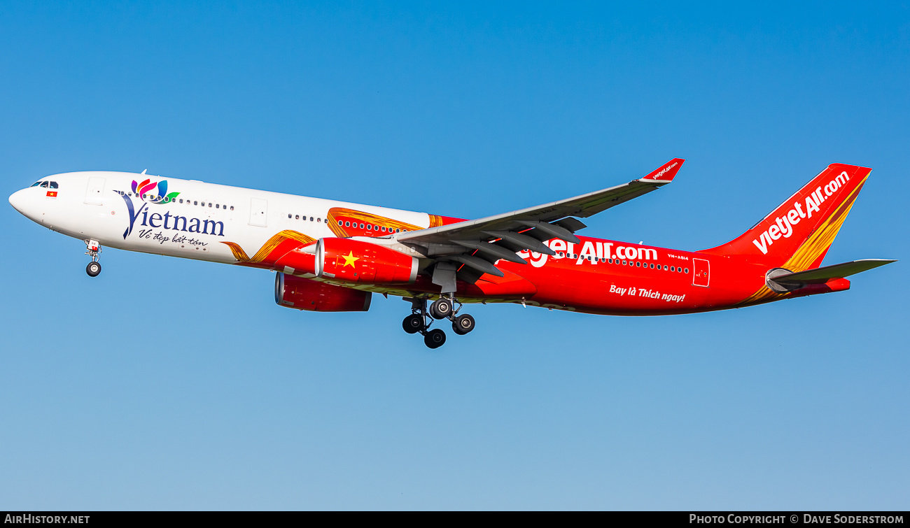 Aircraft Photo of VN-A814 | Airbus A330-343E | VietJet Air | AirHistory.net #654041