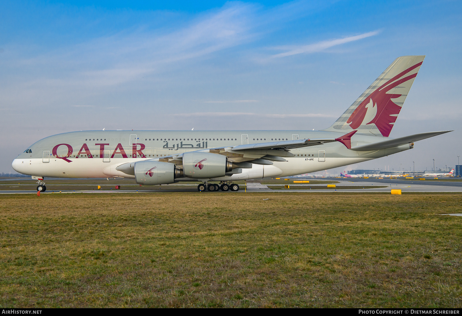 Aircraft Photo of A7-APE | Airbus A380-861 | Qatar Airways | AirHistory.net #654263