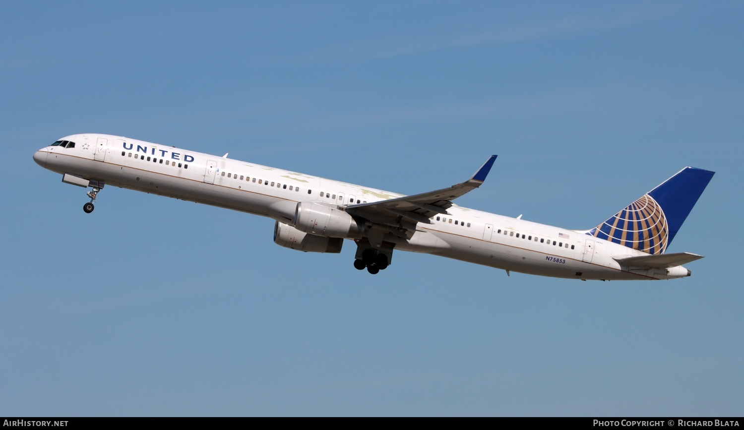 Aircraft Photo of N75853 | Boeing 757-324 | United Airlines | AirHistory.net #654267