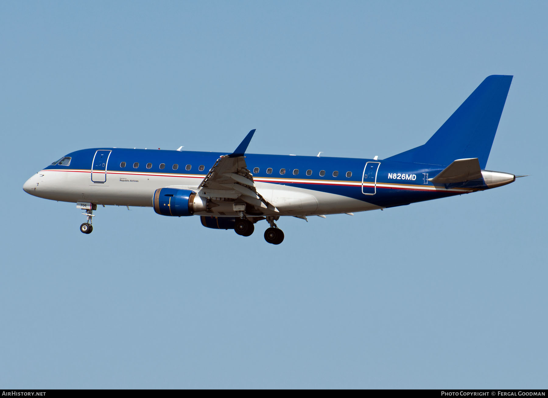Aircraft Photo of N826MD | Embraer 170LR (ERJ-170-100LR) | Republic Airlines | AirHistory.net #654307