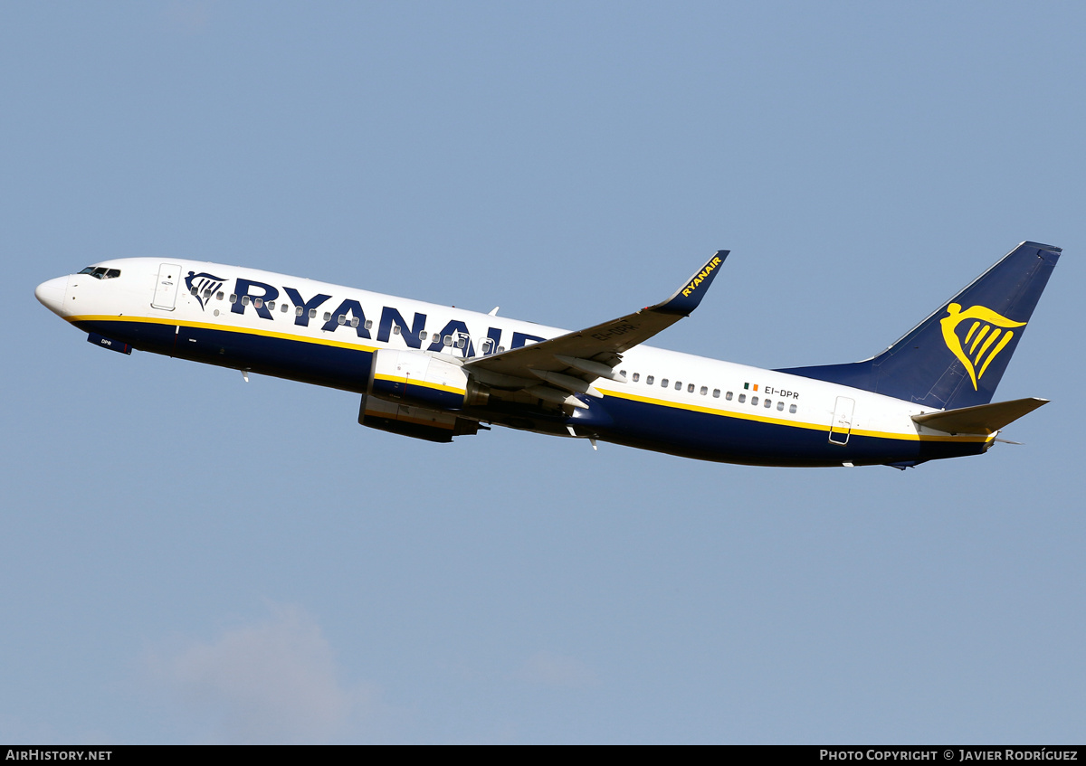 Aircraft Photo of EI-DPR | Boeing 737-8AS | Ryanair | AirHistory.net #654405
