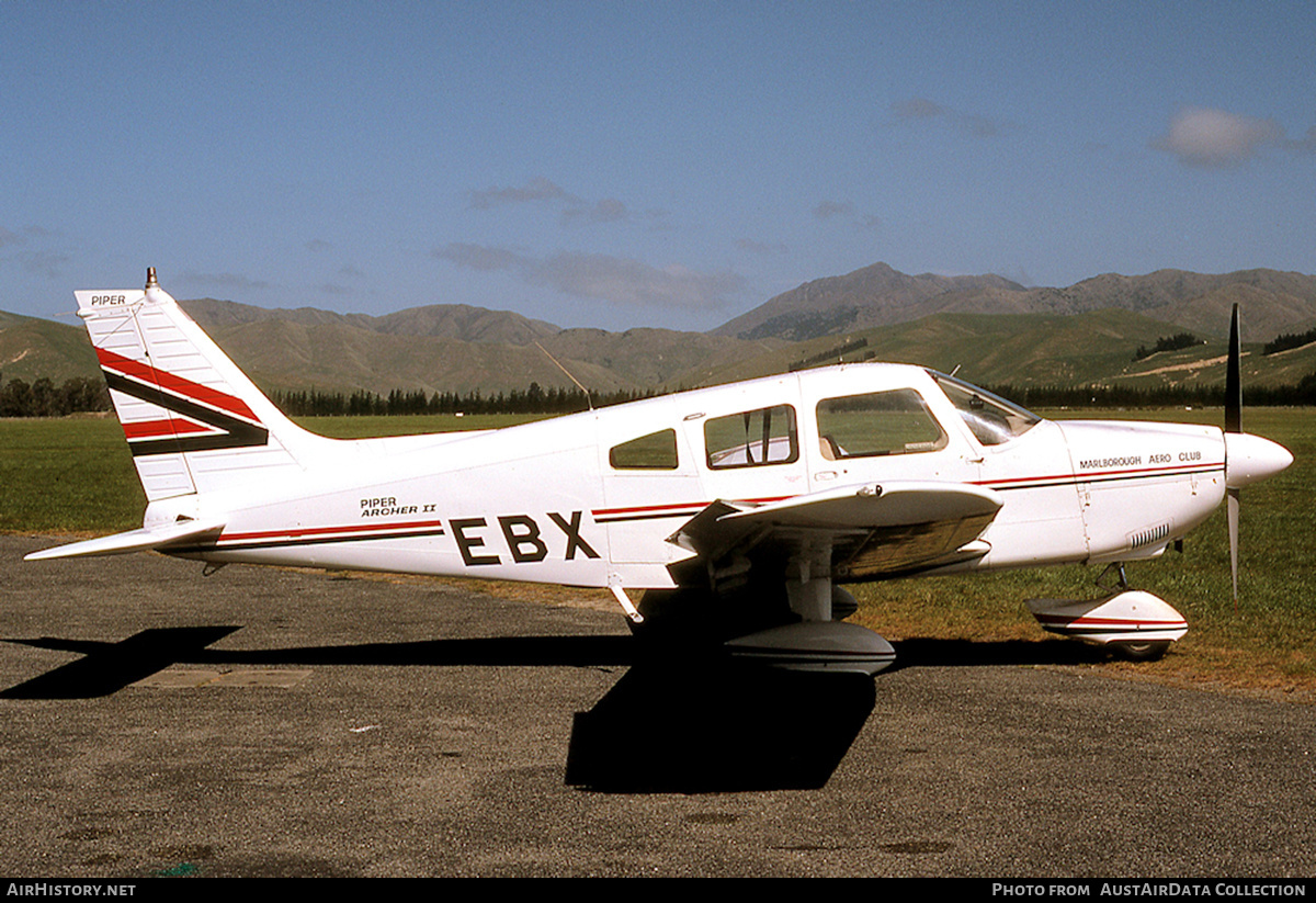 Aircraft Photo of ZK-EBX / EBX | Piper PA-28-181 Archer II | Marlborough Aero Club | AirHistory.net #654473