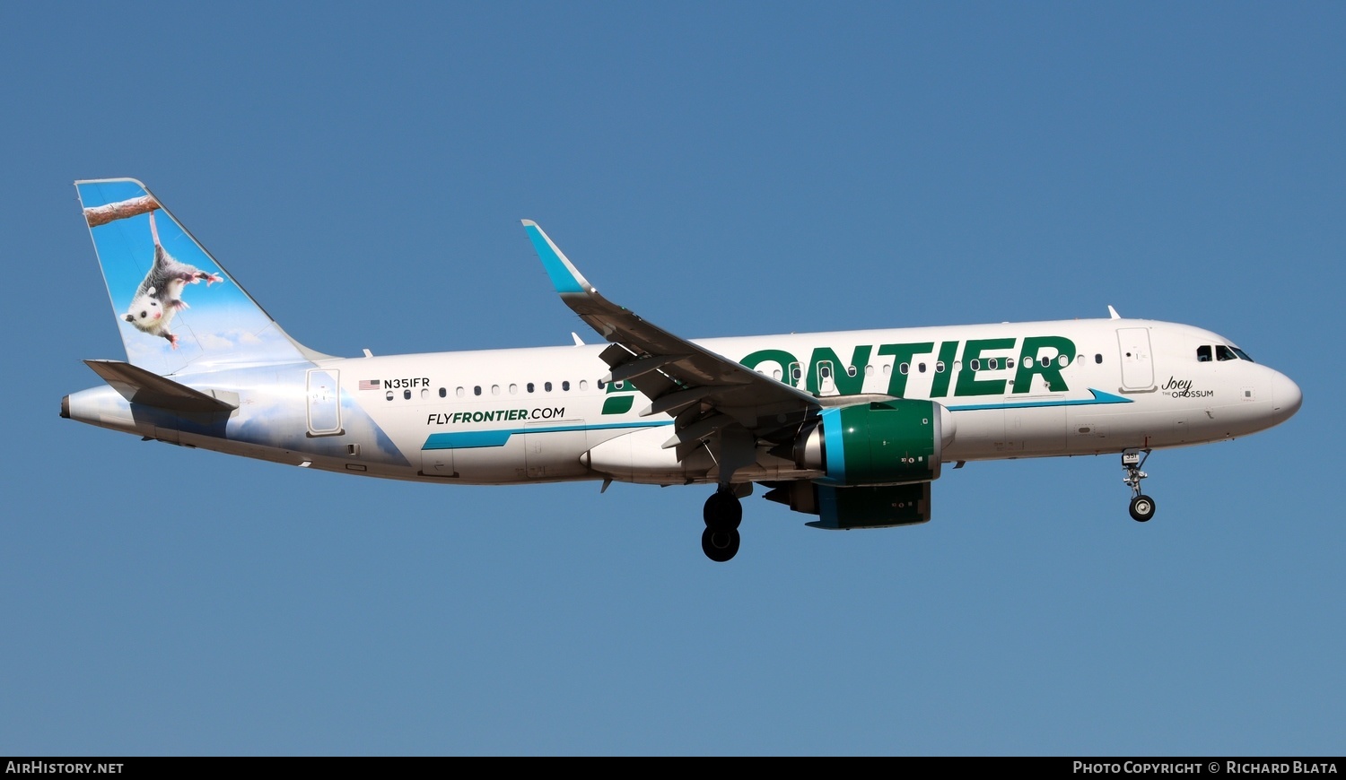 Aircraft Photo of N351FR | Airbus A320-251N | Frontier Airlines | AirHistory.net #654573