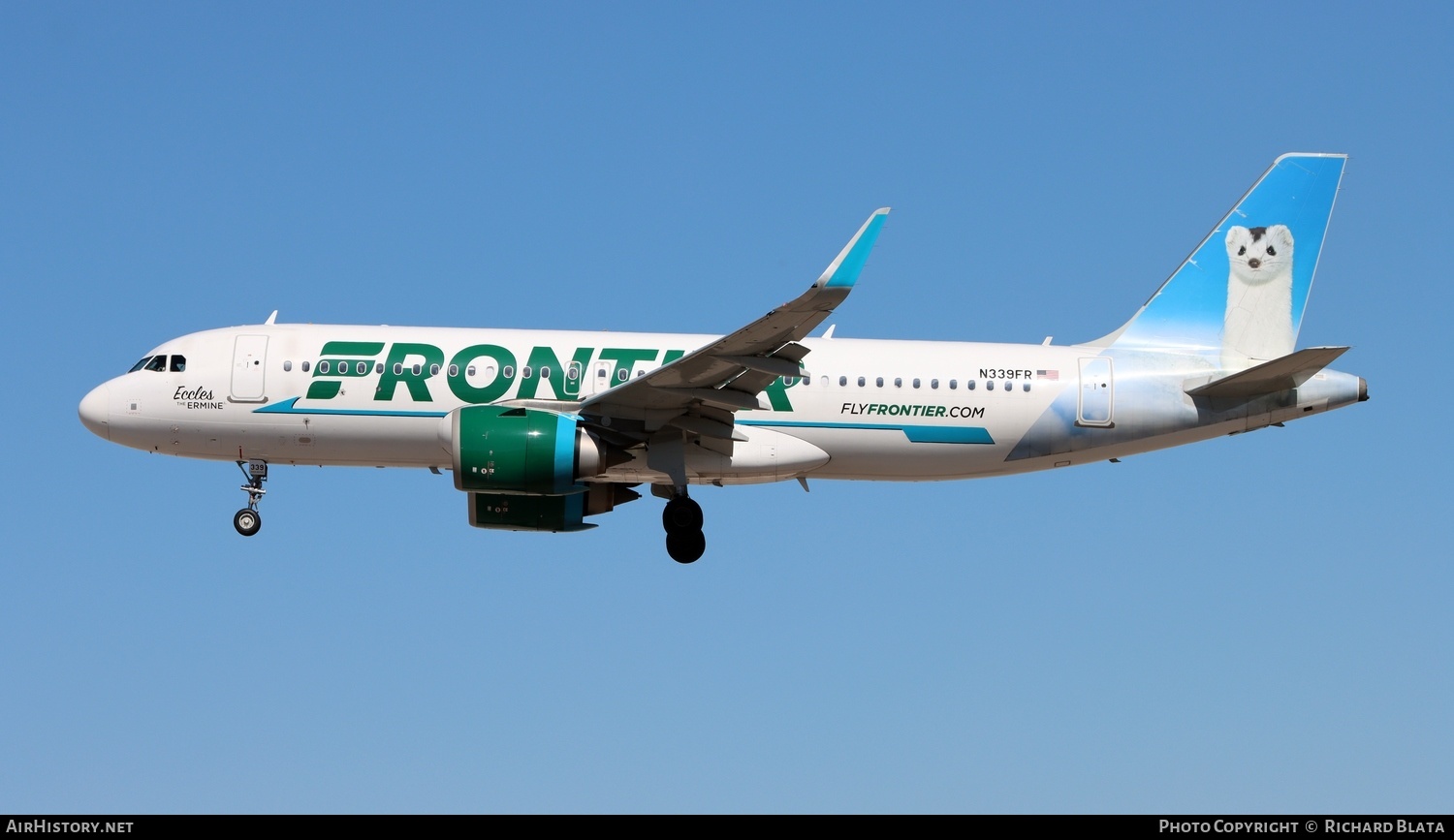 Aircraft Photo of N339FR | Airbus A320-251N | Frontier Airlines | AirHistory.net #654576