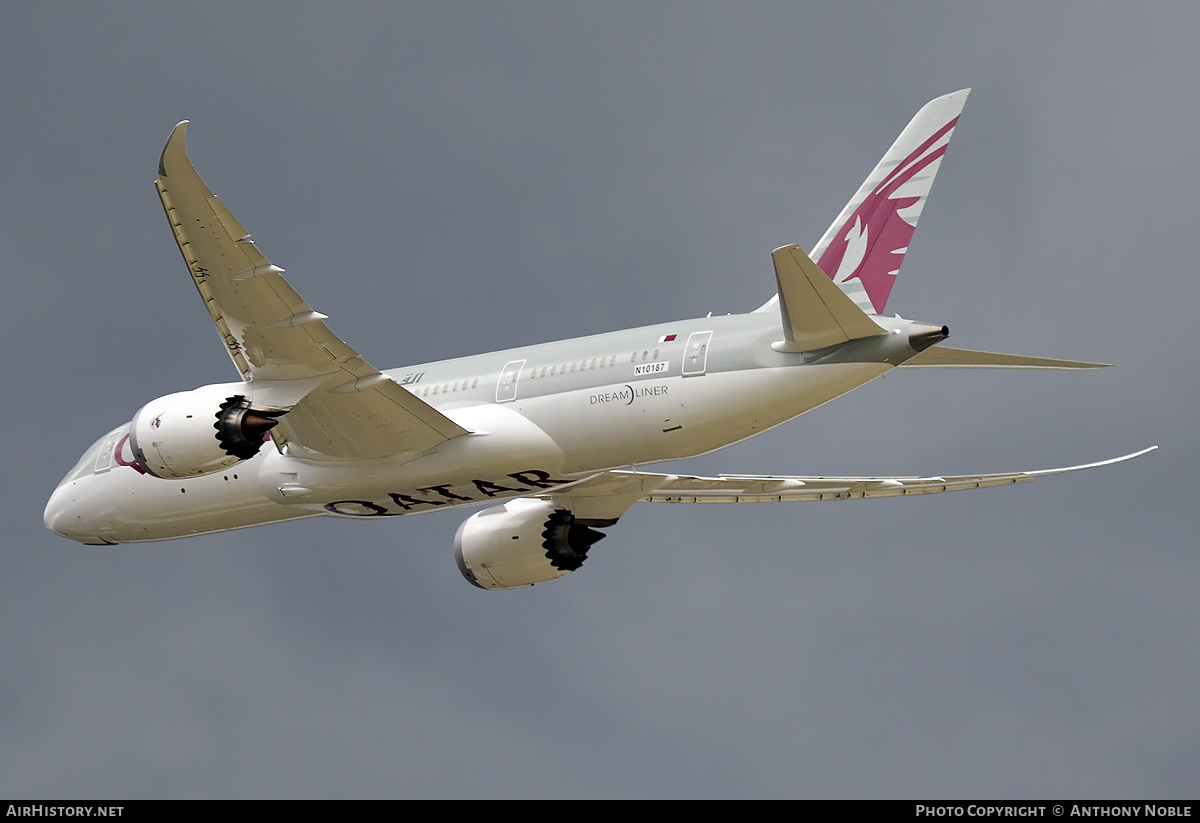 Aircraft Photo of N10187 | Boeing 787-8 Dreamliner | Qatar Airways | AirHistory.net #654604