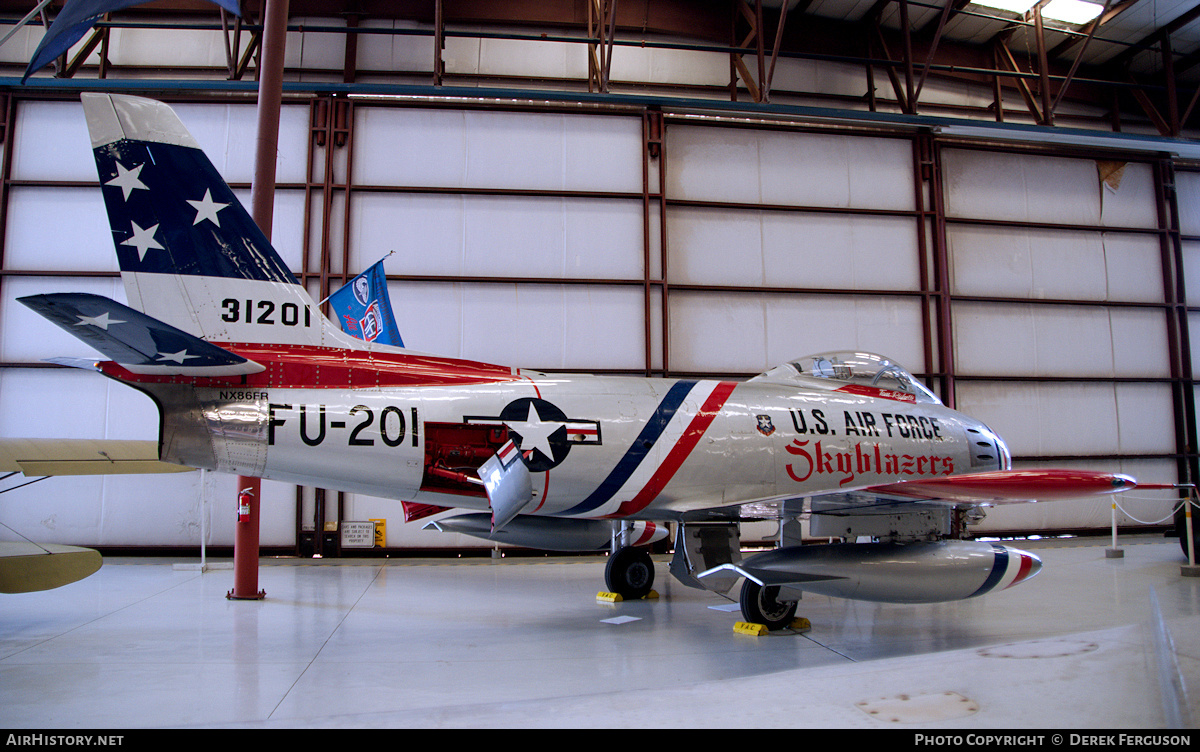 Aircraft Photo of N86FR / NX86FR / 31201 | North American F-86F Sabre | USA - Air Force | AirHistory.net #654614