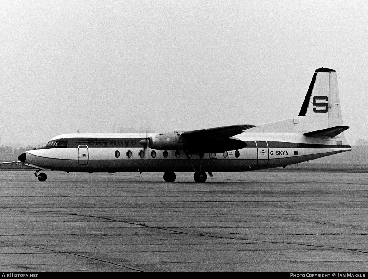 Aircraft Photo of G-SKYA | Fairchild Hiller FH-227B | Skyways Cargo Airline | AirHistory.net #654743