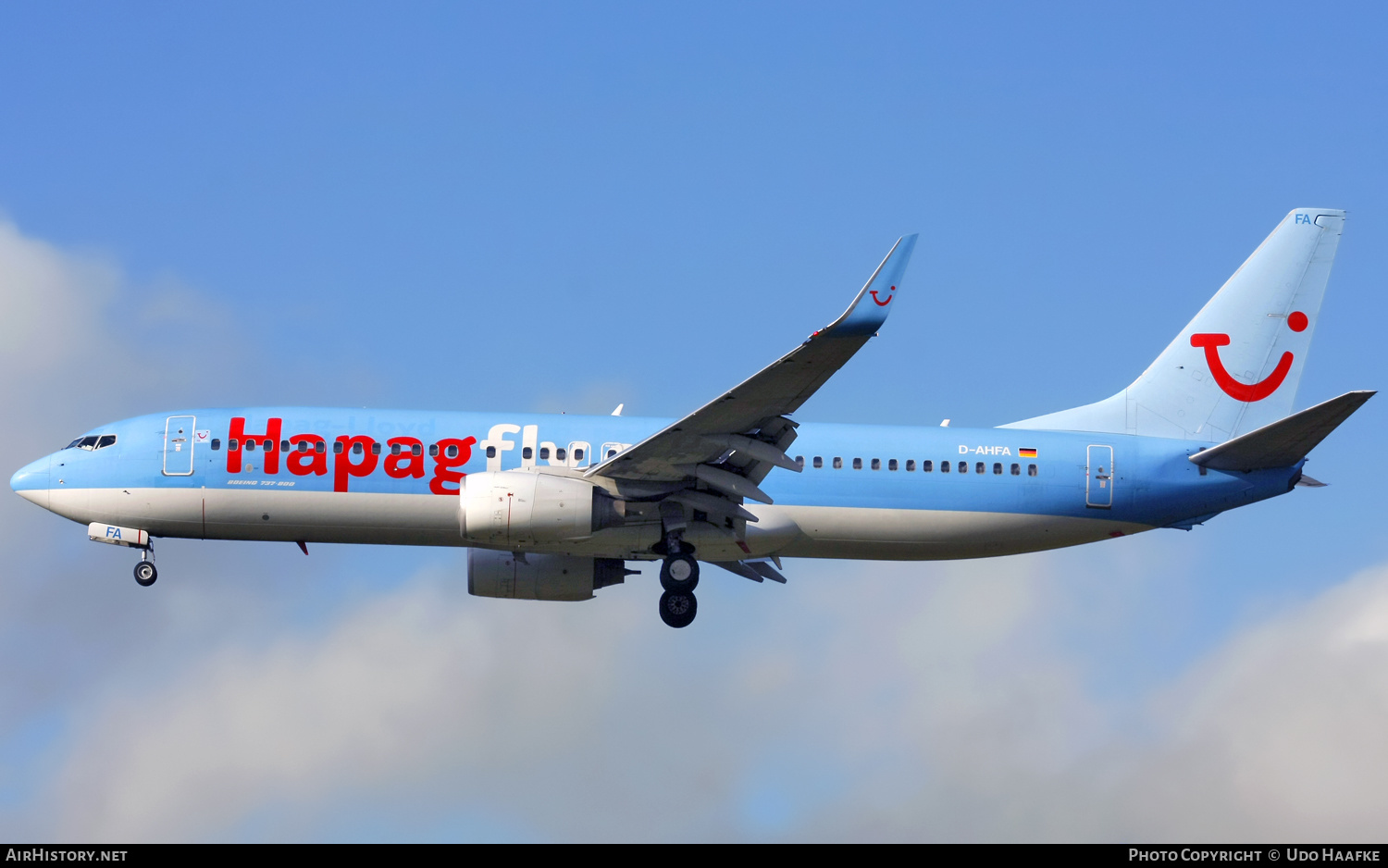 Aircraft Photo of D-AHFA | Boeing 737-8K5 | Hapagfly | AirHistory.net #655056