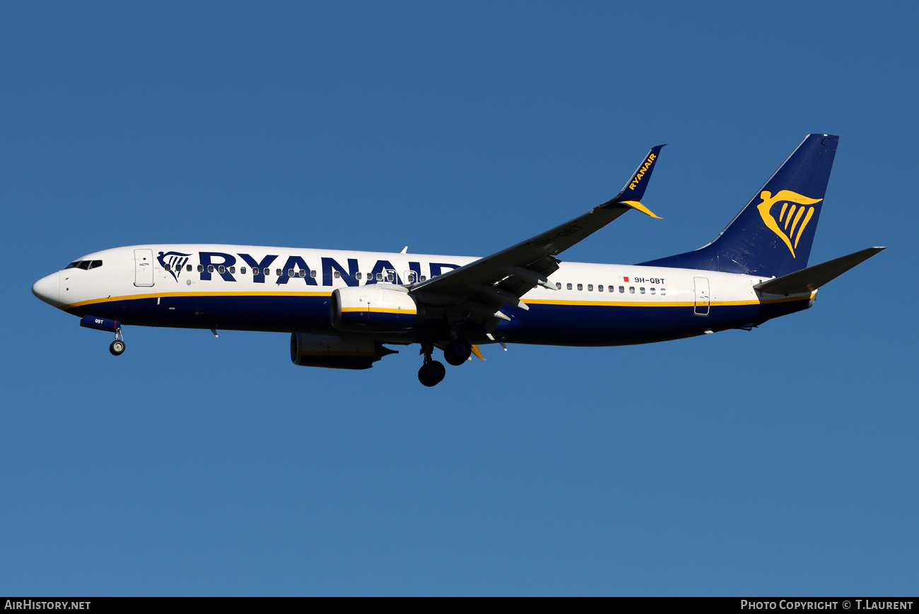 Aircraft Photo of 9H-QBT | Boeing 737-8AS | Ryanair | AirHistory.net #655114