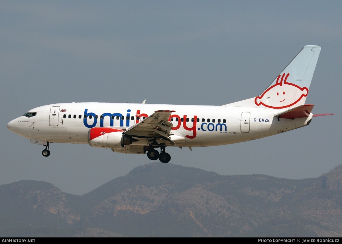 Aircraft Photo of G-BVZE | Boeing 737-59D | Bmibaby | AirHistory.net #655141